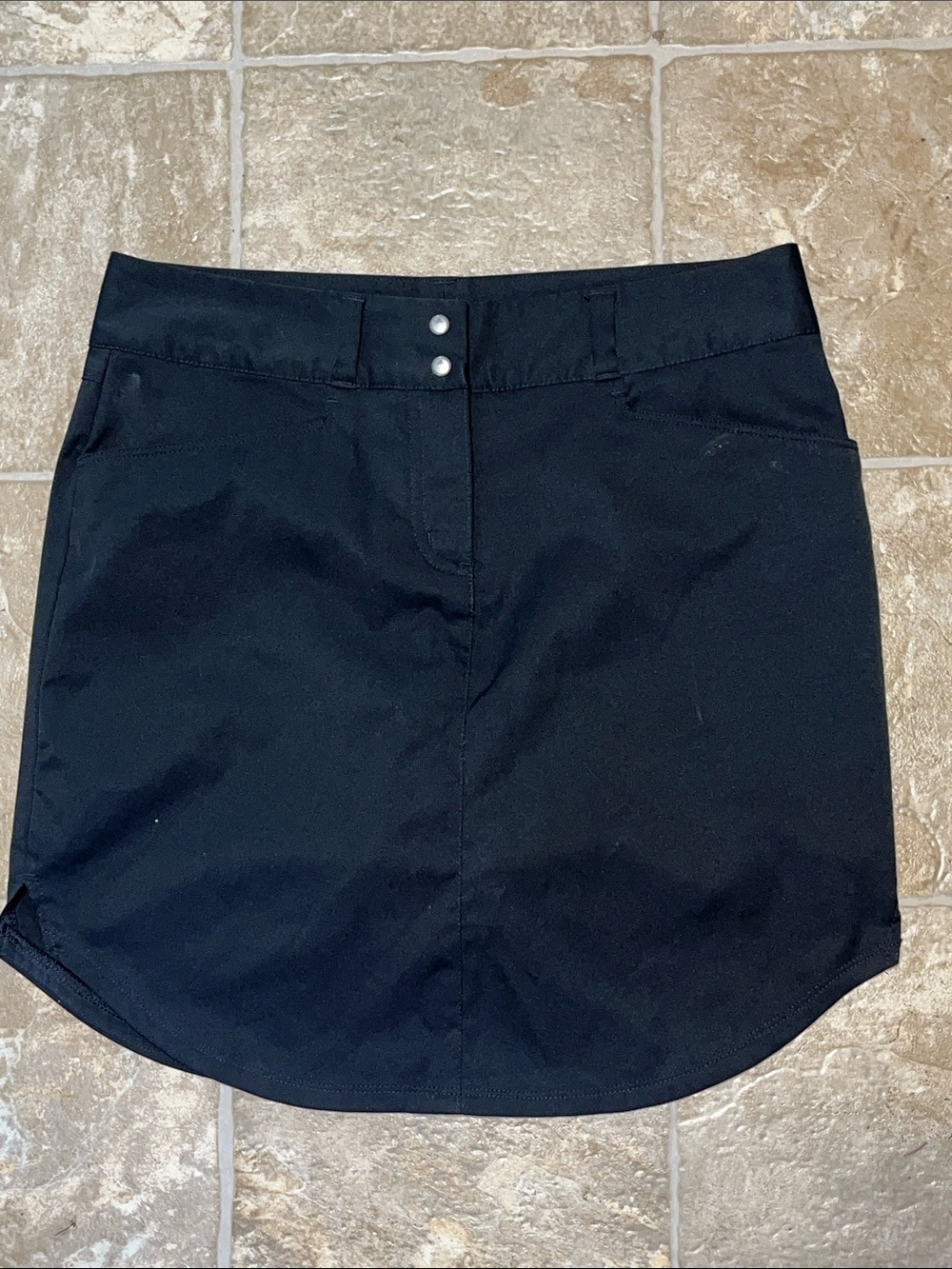 adidas Black Mini Skort with Double Snap Waist